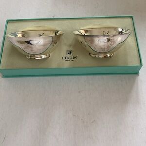 Ercuis Silverplated Cups in original box.